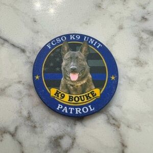 K9 Boule Unit Patrol Challenge poker chip. FCSO GA